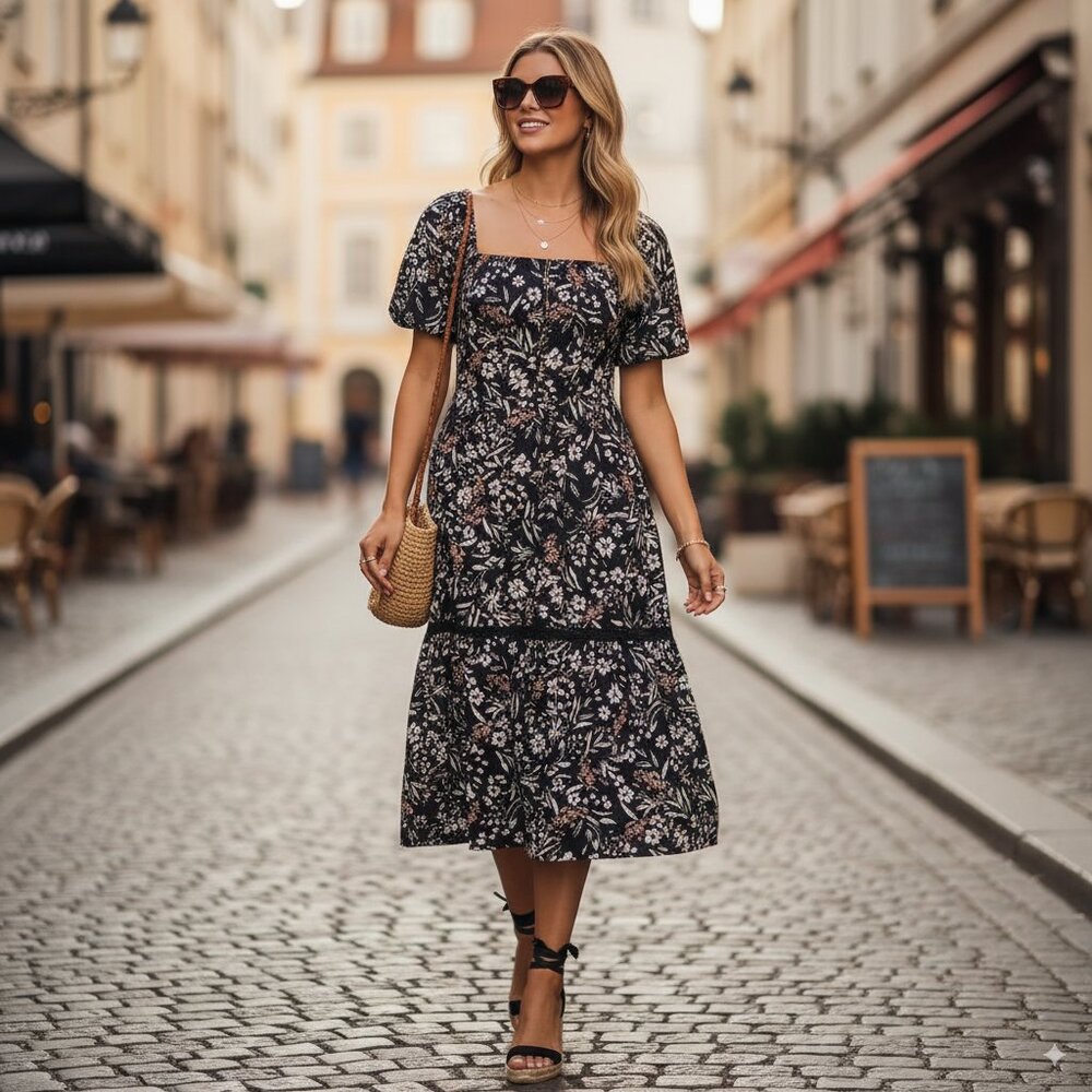 NWT Lost + Wander Under The Starts Midi Dress